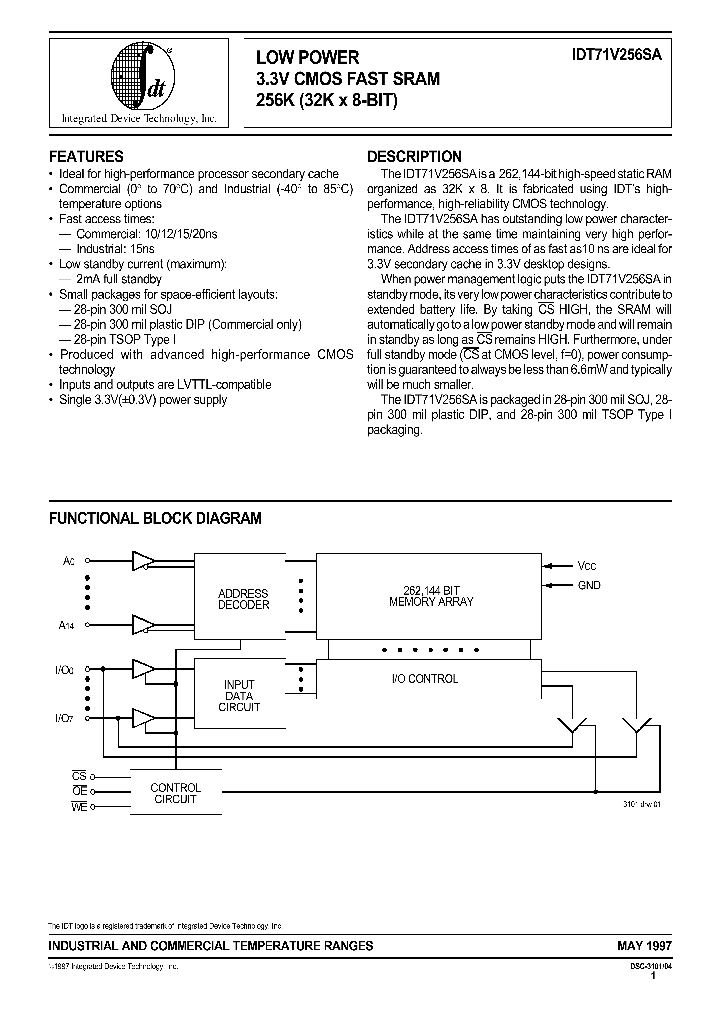 IDT71V256SA20Y_220080.PDF Datasheet
