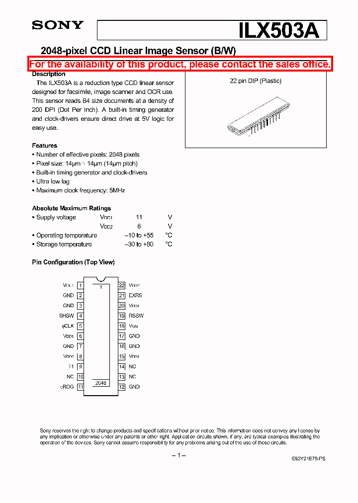 ILX503_239677.PDF Datasheet