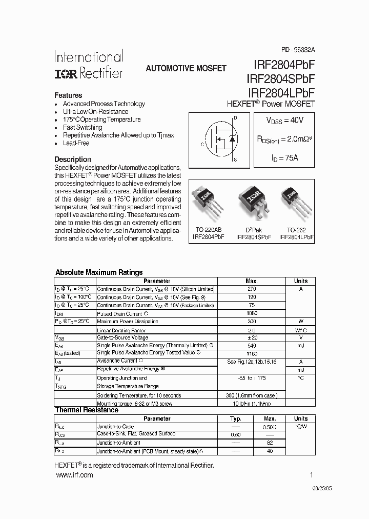 IRF2084PBF_224028.PDF Datasheet