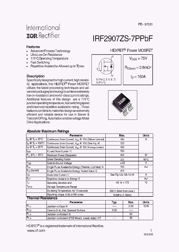 IRF2907ZS-7PPBF_259219.PDF Datasheet