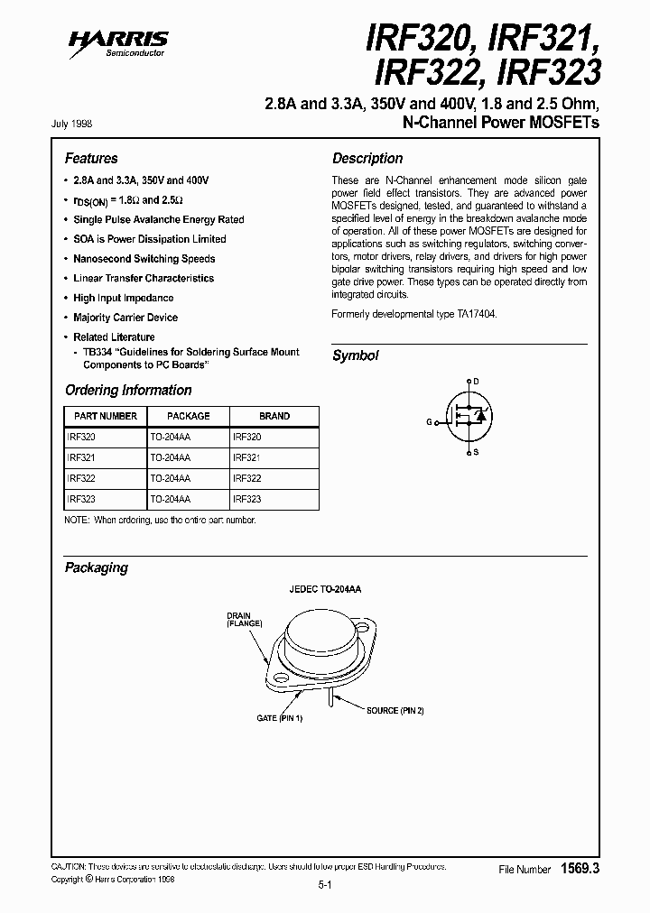 IRF320_261631.PDF Datasheet