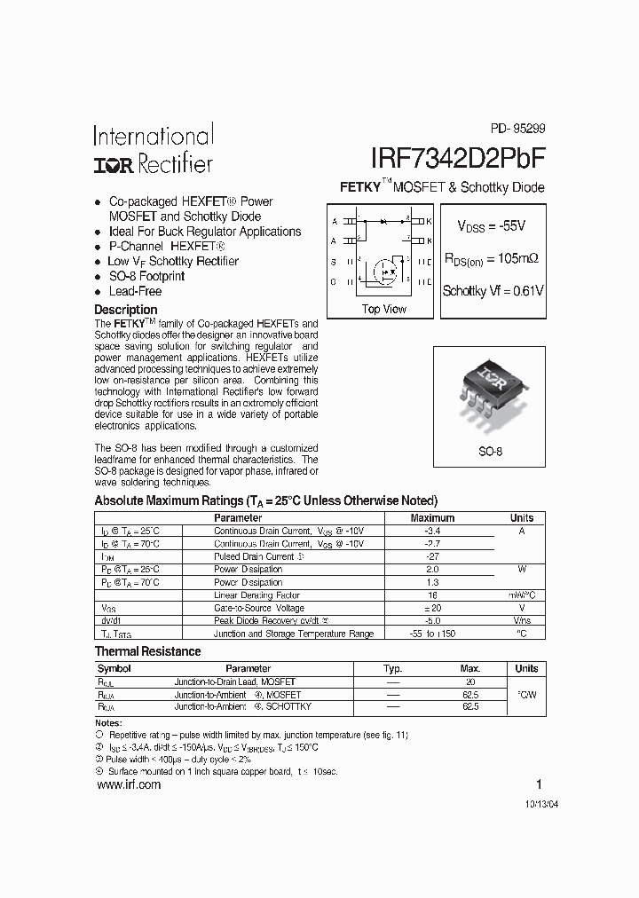 IRF7342D2PBF_262111.PDF Datasheet