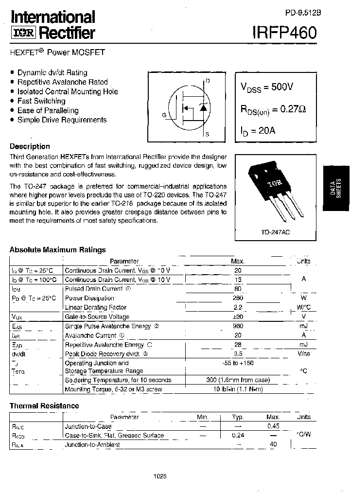 IRFP460_260190.PDF Datasheet