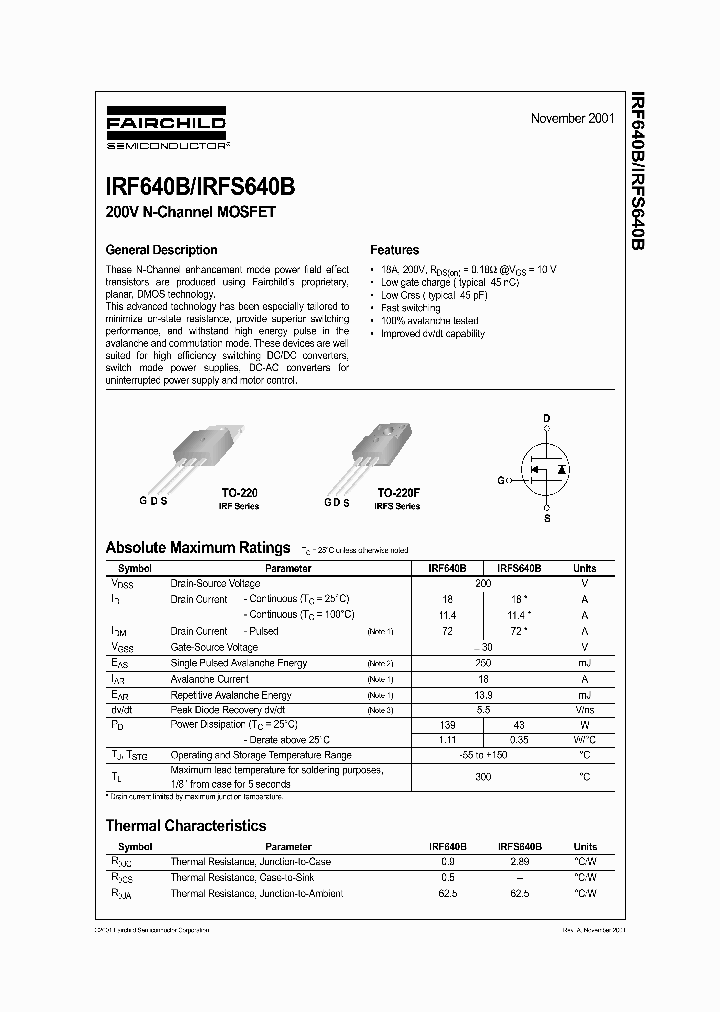 IRFS640_261736.PDF Datasheet