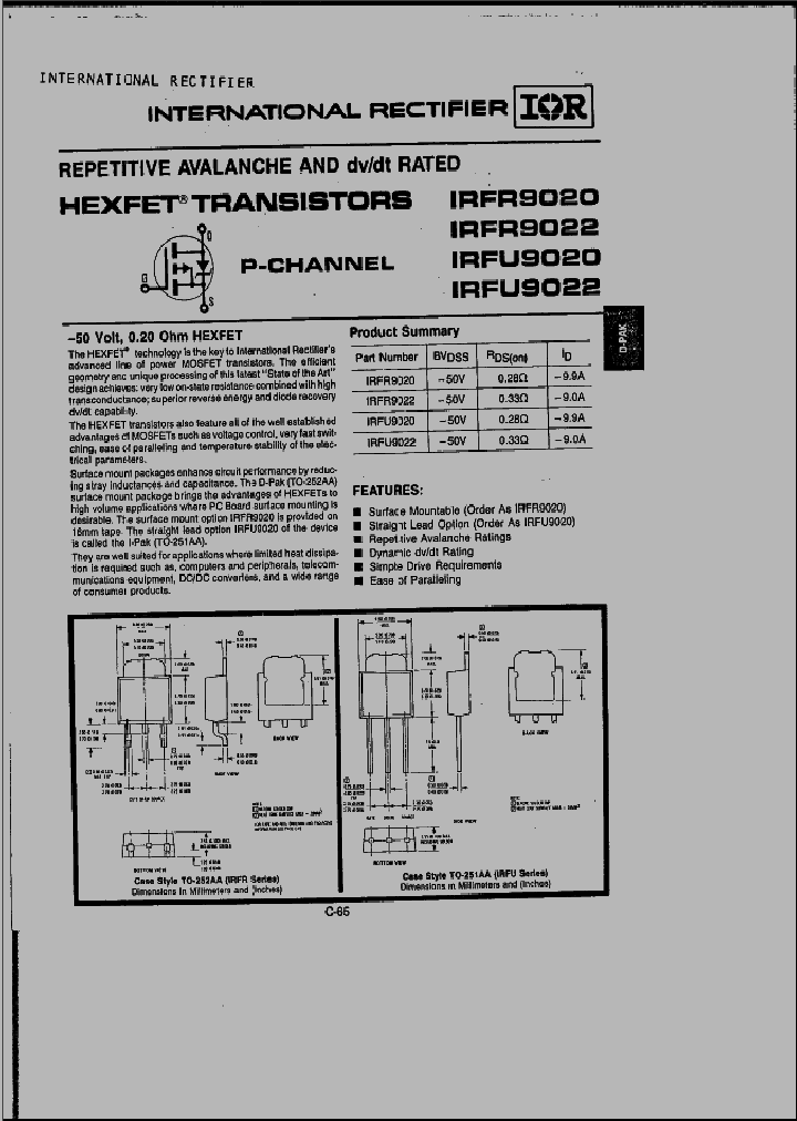 IRFU9020_218417.PDF Datasheet