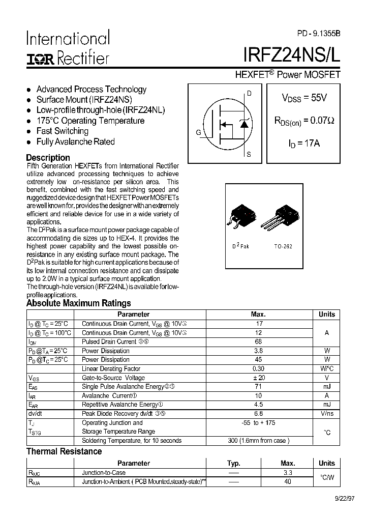 IRFZ24NL_242356.PDF Datasheet