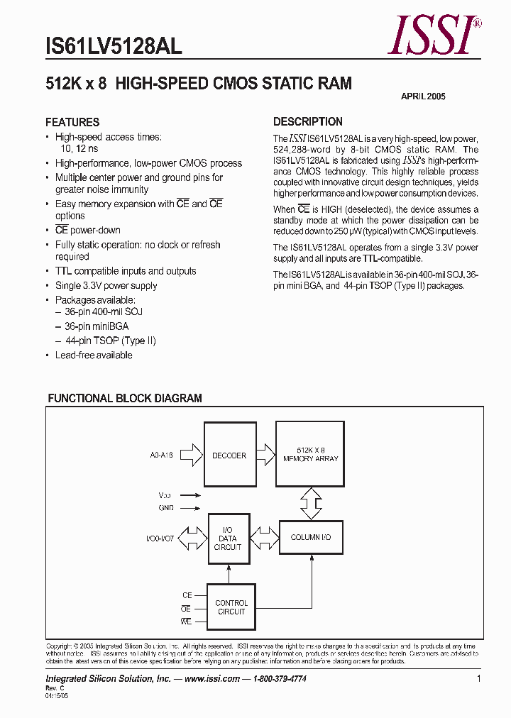 IS61LV5128AL_215996.PDF Datasheet