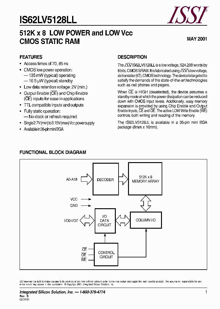 IS62LV5128LL_253520.PDF Datasheet