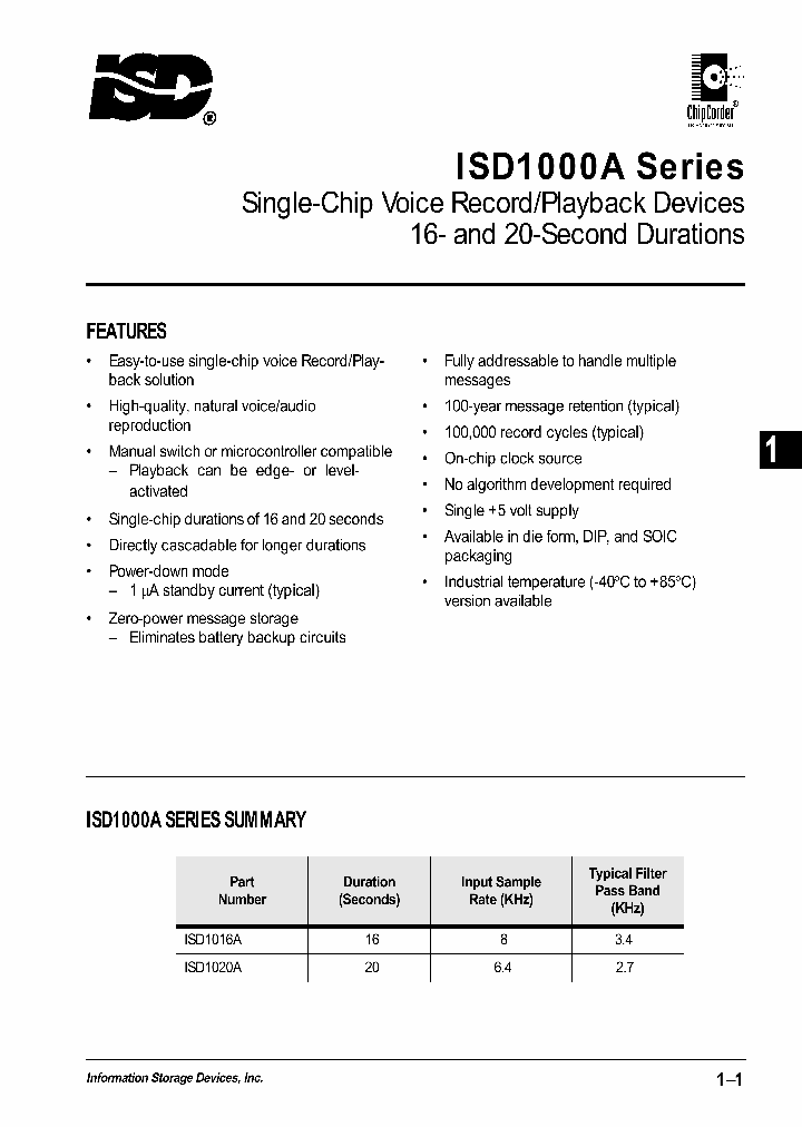 ISD1016A_256554.PDF Datasheet