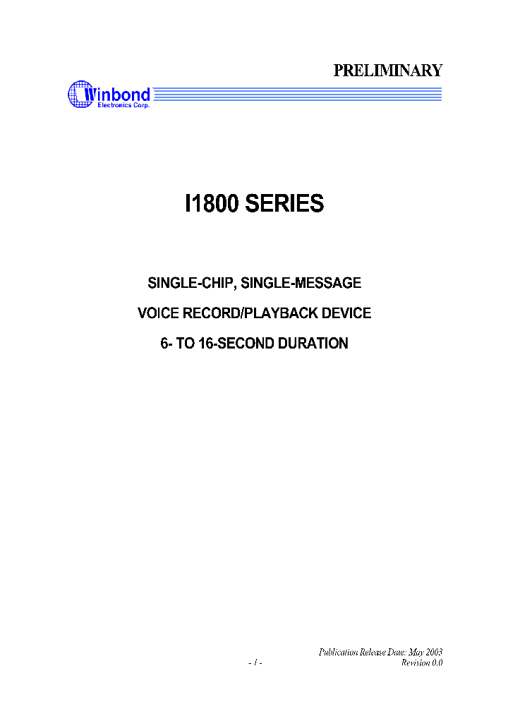 ISD1800_248148.PDF Datasheet