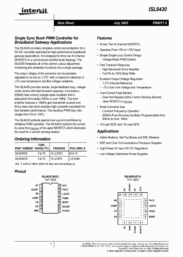 ISL6430_237759.PDF Datasheet