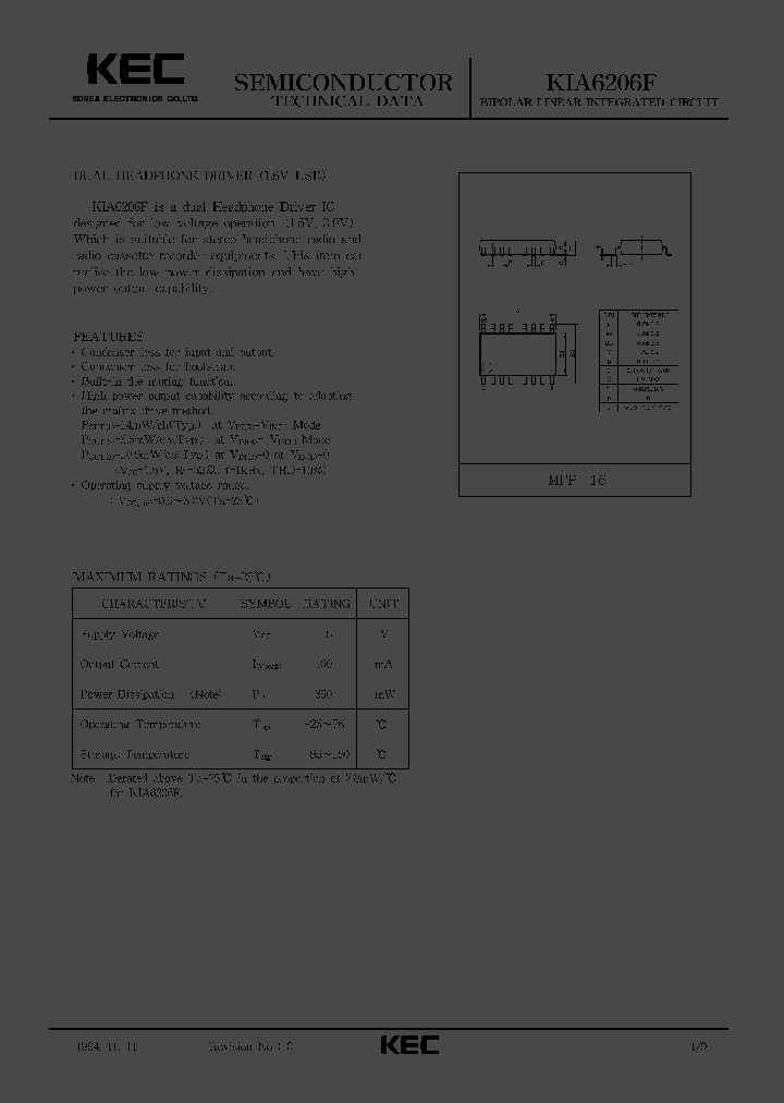 KIA6206F_224413.PDF Datasheet