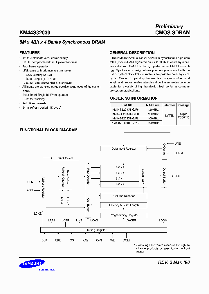 KM44S32030_227712.PDF Datasheet
