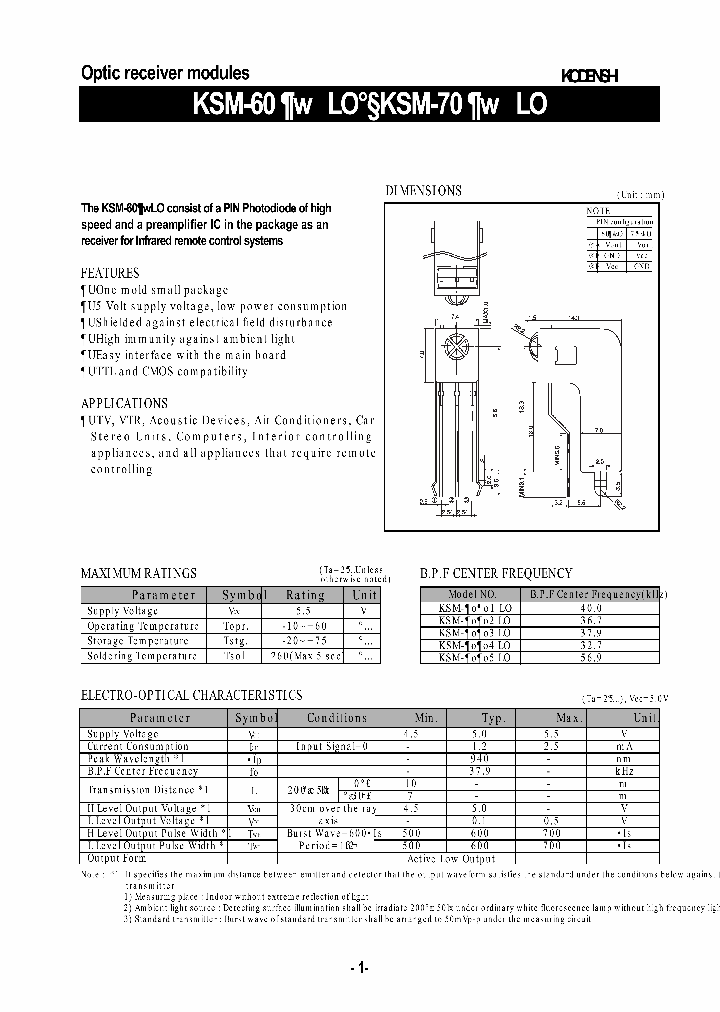 KSM-603LO_239261.PDF Datasheet