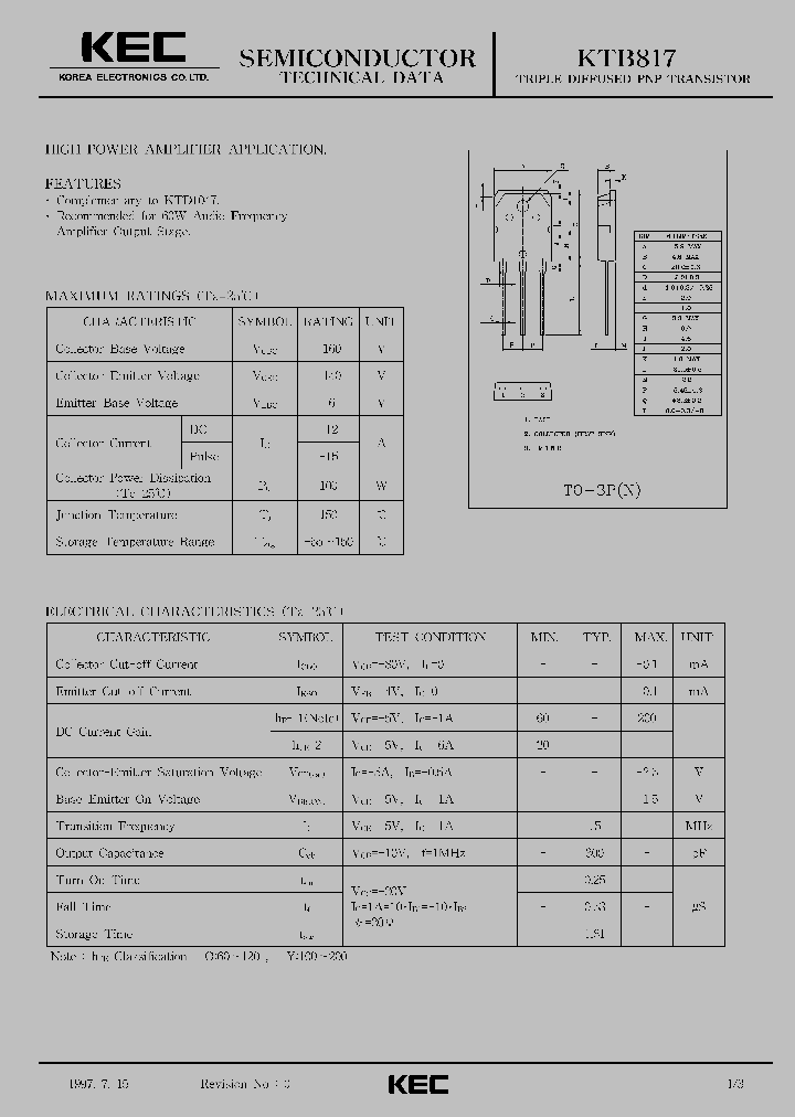 KTB817_243157.PDF Datasheet
