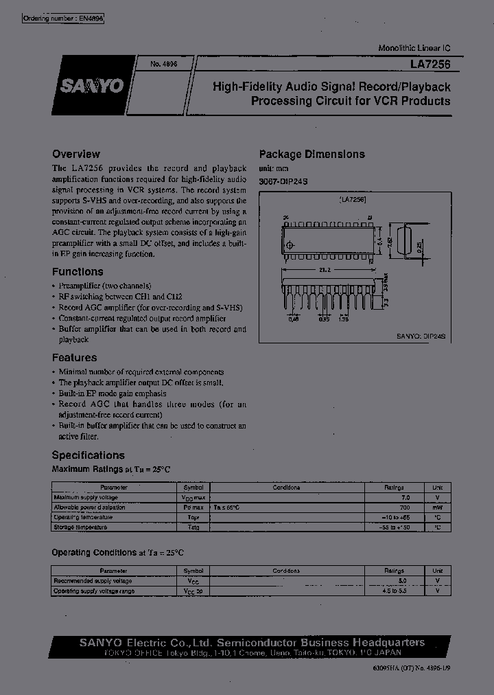LA7256_242400.PDF Datasheet