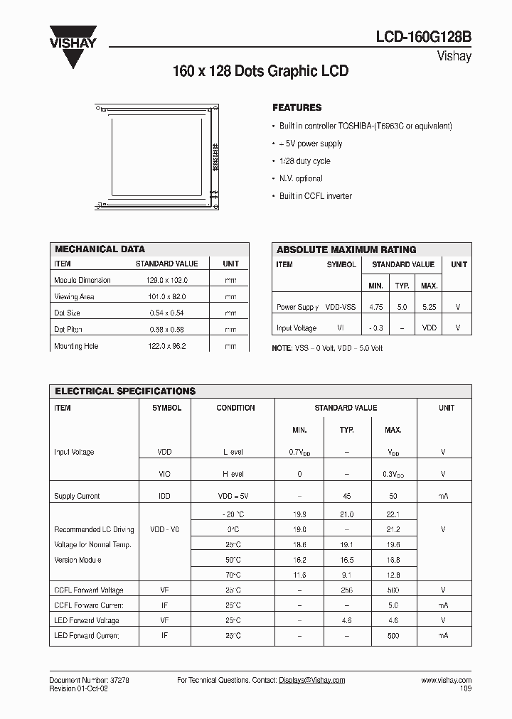 LCD160G128B_243604.PDF Datasheet