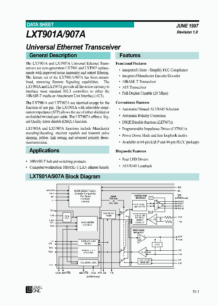 LXT901_253585.PDF Datasheet