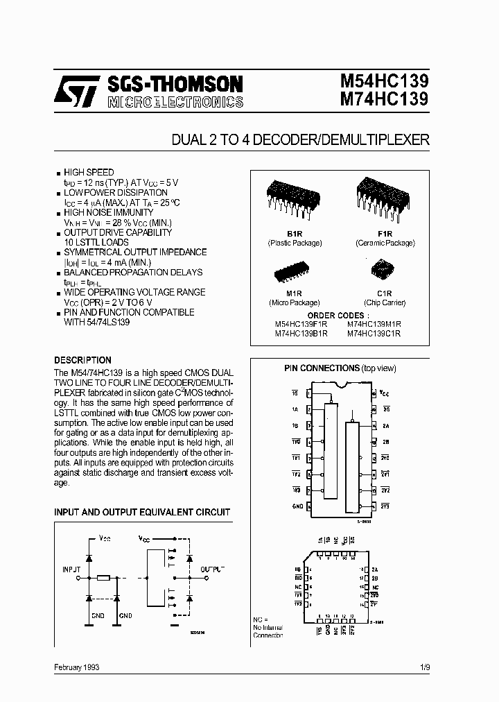 M54HC139_252178.PDF Datasheet