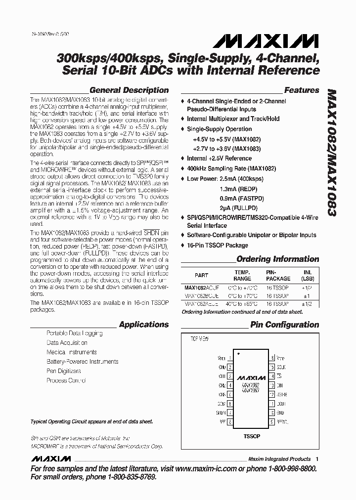 MAX1082-BMAX1083_232830.PDF Datasheet