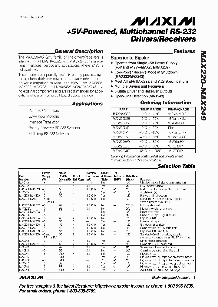 MAX232_245257.PDF Datasheet