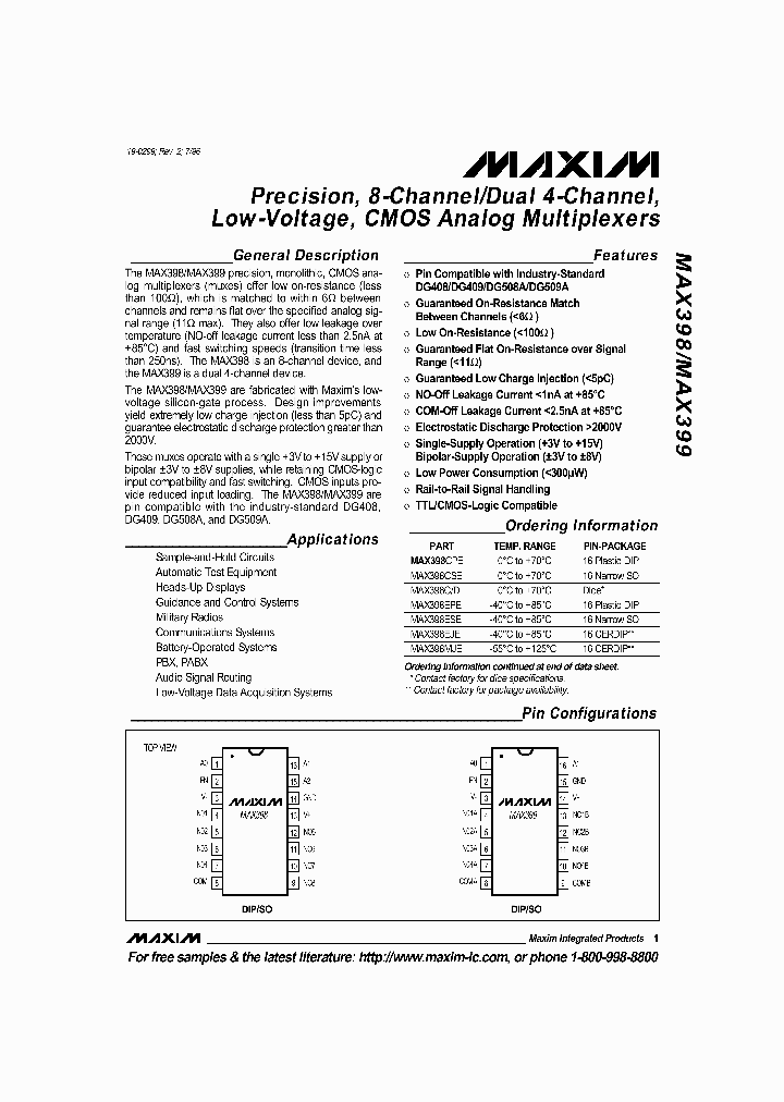 MAX399_238242.PDF Datasheet
