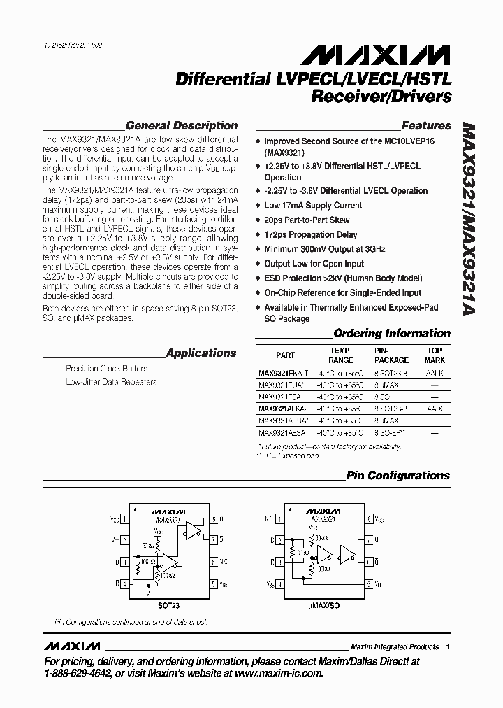 MAX9321-BMAX9321A_243144.PDF Datasheet
