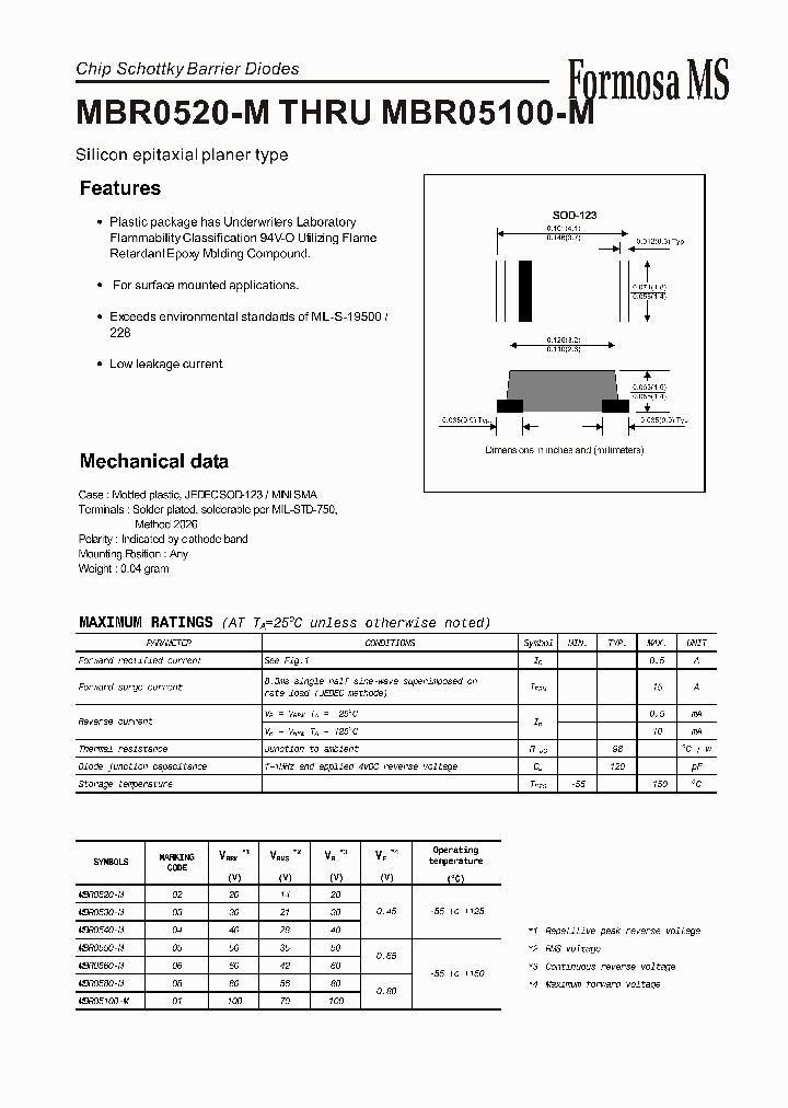 MBR05100-M_237550.PDF Datasheet