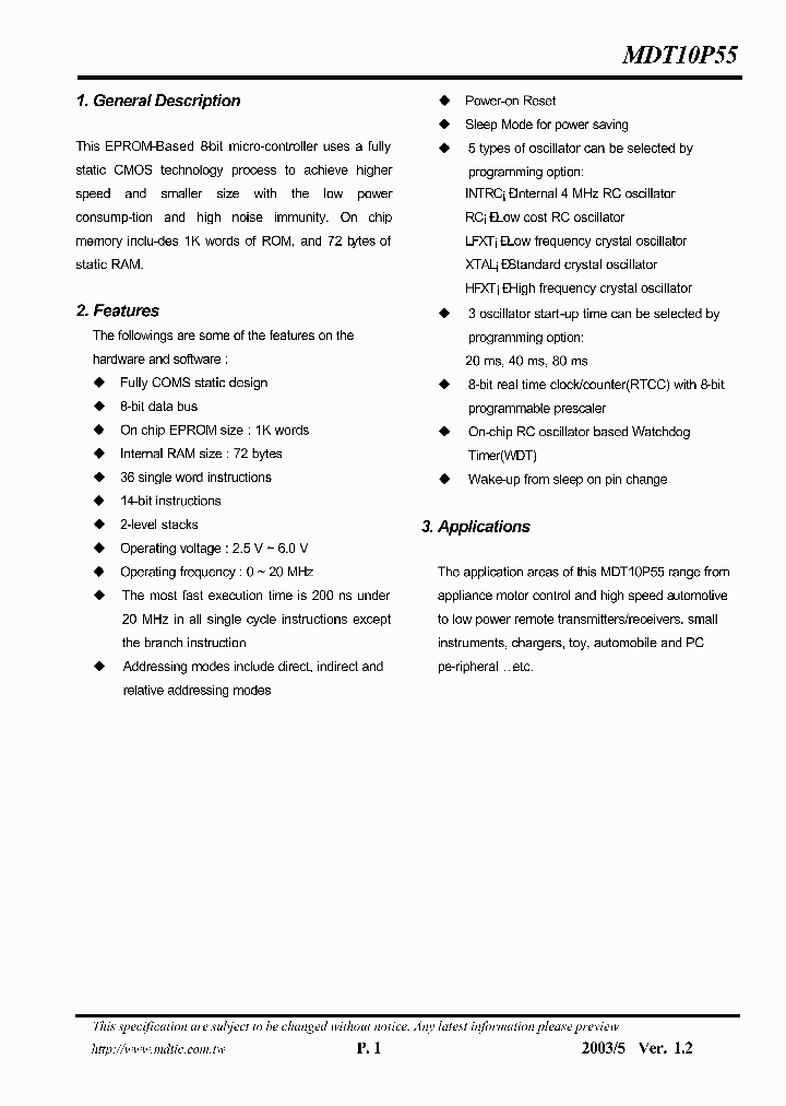 MDT10P55A1P_255669.PDF Datasheet