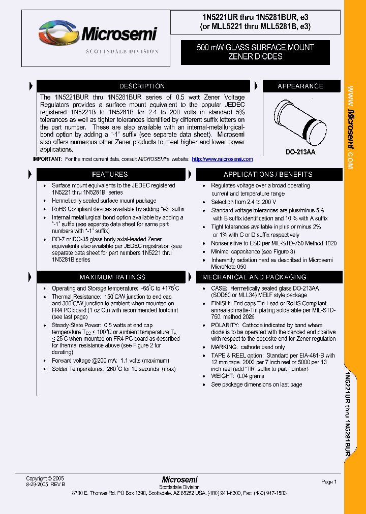 MLL5232B_247488.PDF Datasheet