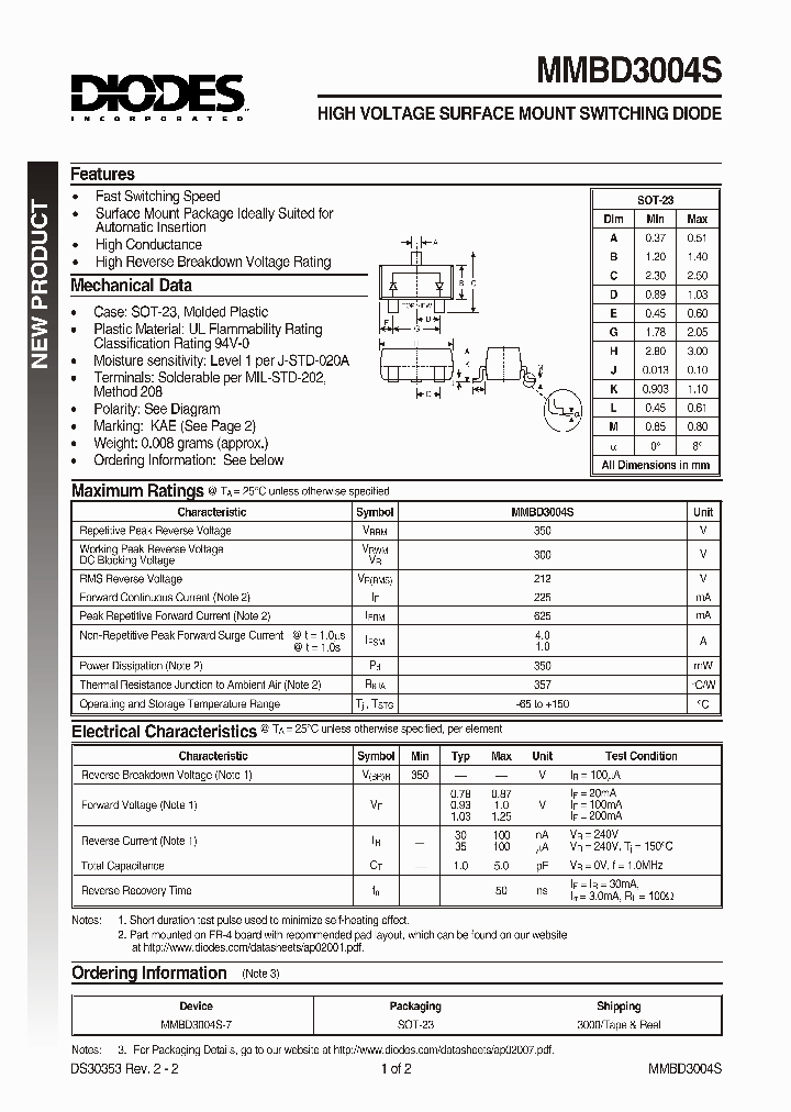 MMBD3004S_234370.PDF Datasheet