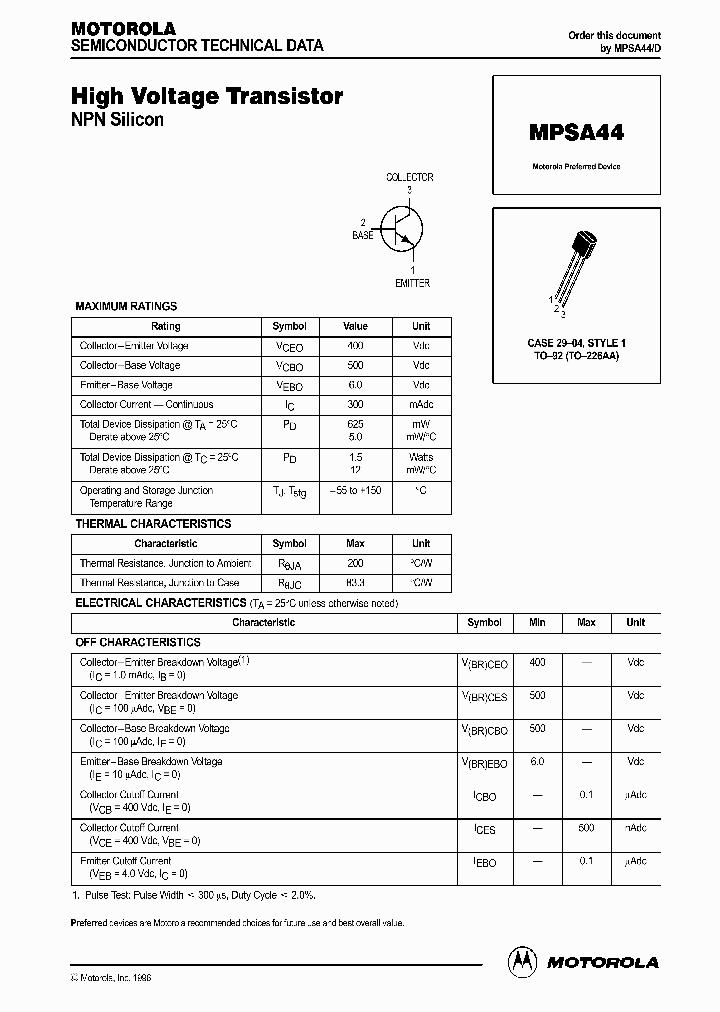 MPSA44_261987.PDF Datasheet