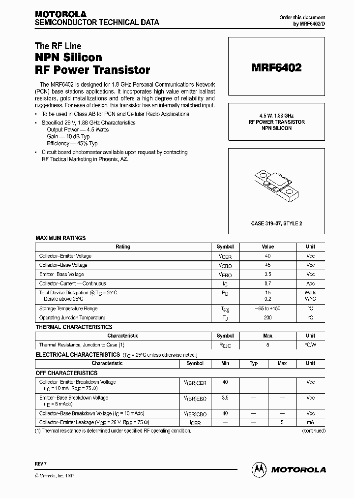 MRF6402_235045.PDF Datasheet