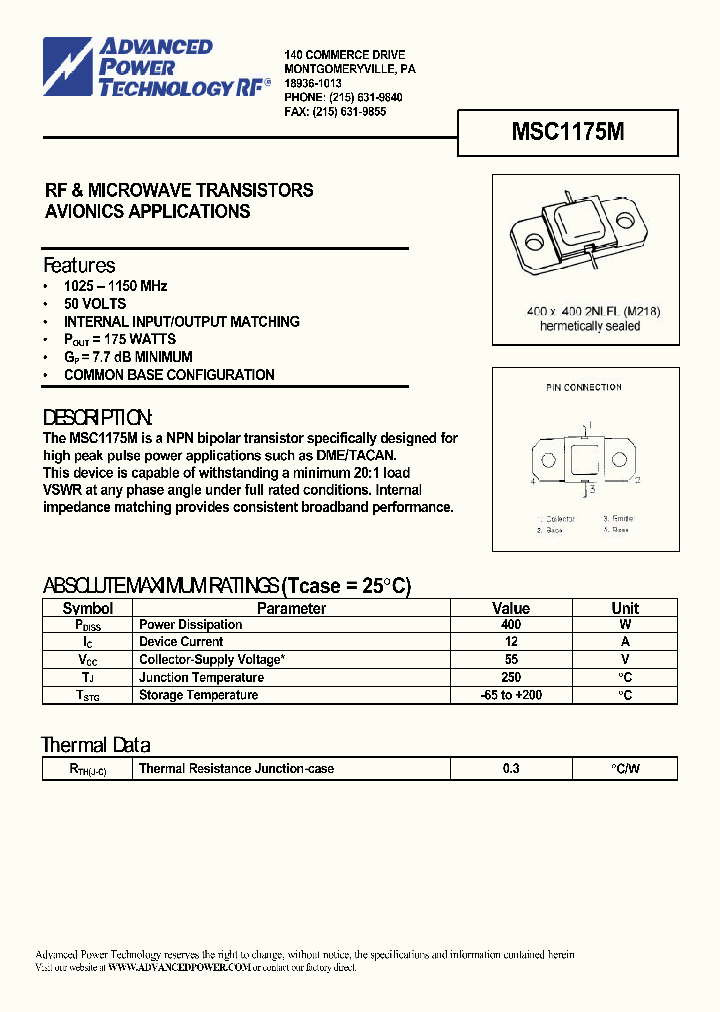 MSC1175M_218494.PDF Datasheet