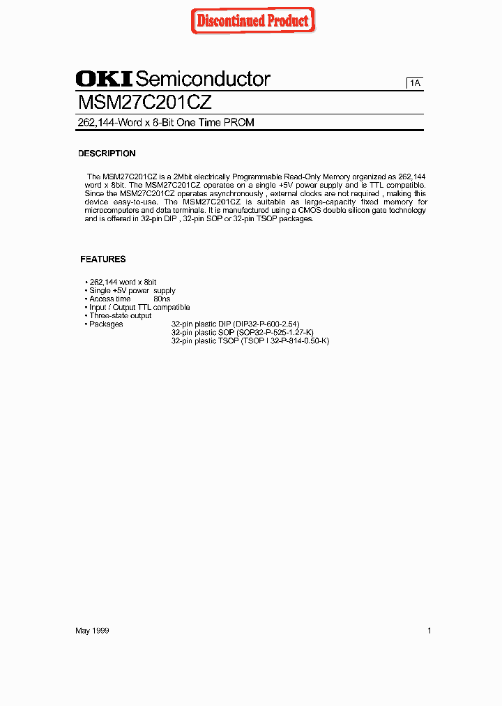 MSM27C201CZ_243602.PDF Datasheet