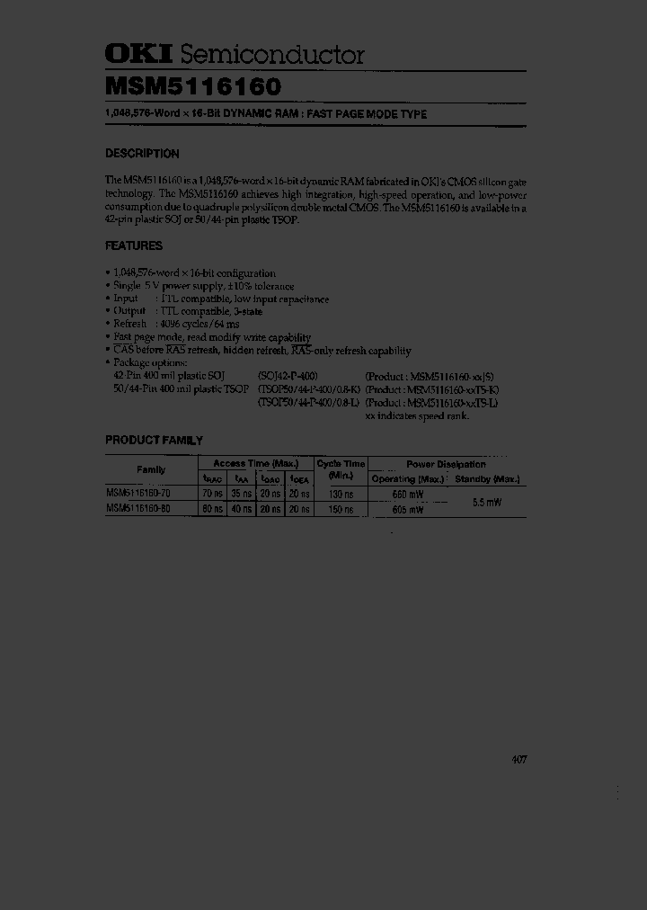 MSM5116160_233195.PDF Datasheet