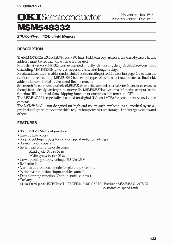 MSM548332_266267.PDF Datasheet