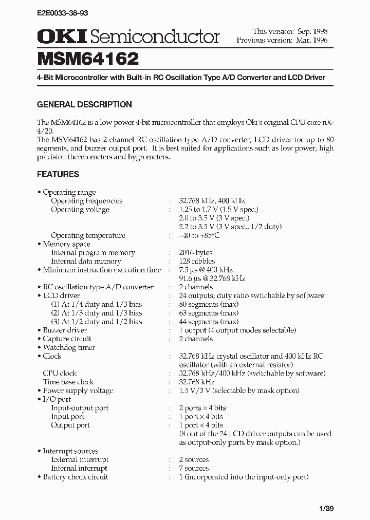 MSM64162_232711.PDF Datasheet