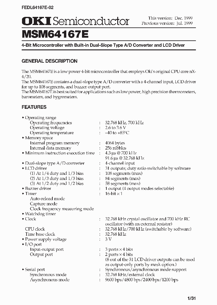 MSM64167E_232713.PDF Datasheet