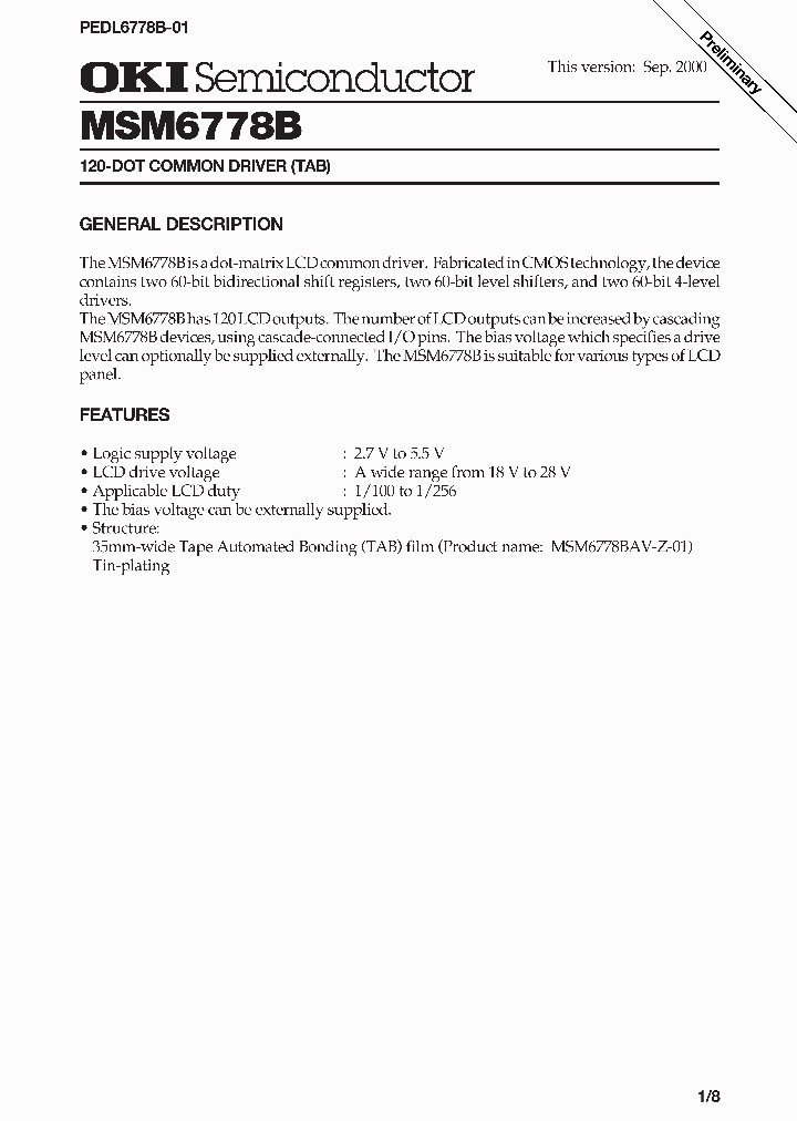 MSM6778B_216389.PDF Datasheet