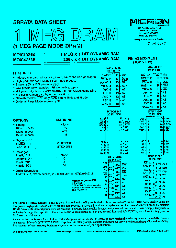 MT4C1024E_223507.PDF Datasheet