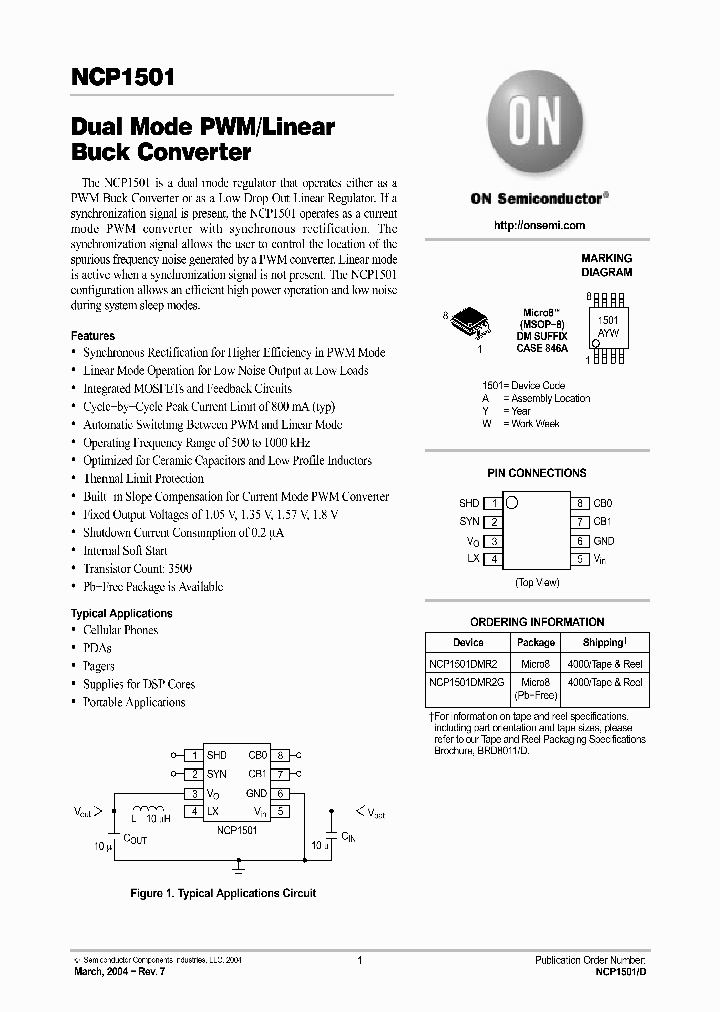 NCP1501_240899.PDF Datasheet