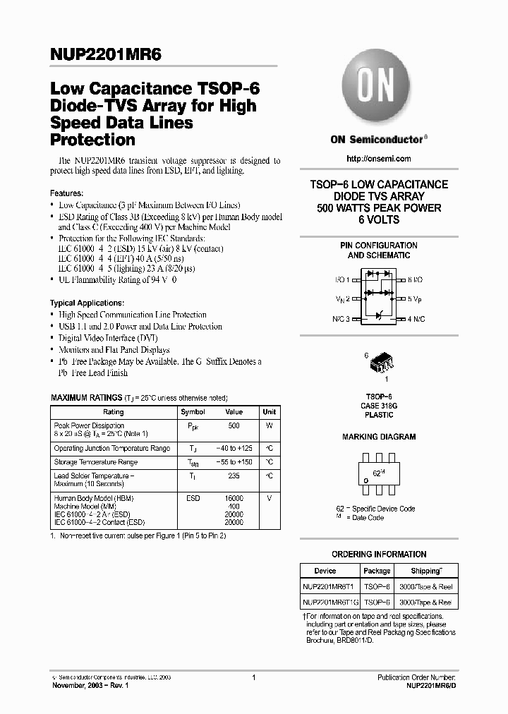 NUP2201MR6_240488.PDF Datasheet