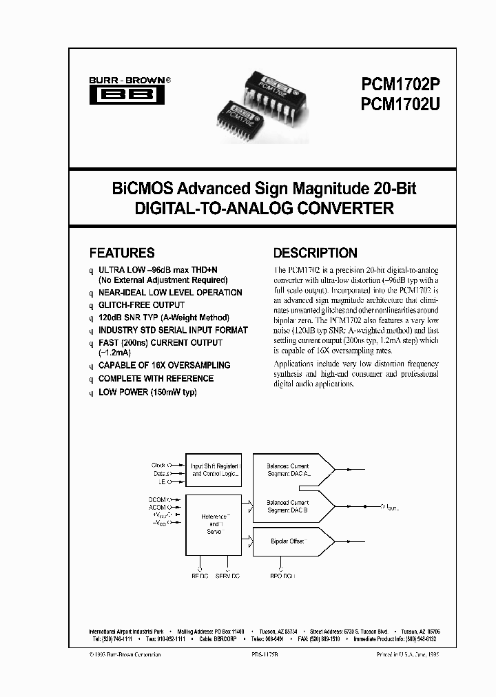 PCM1702P_257348.PDF Datasheet