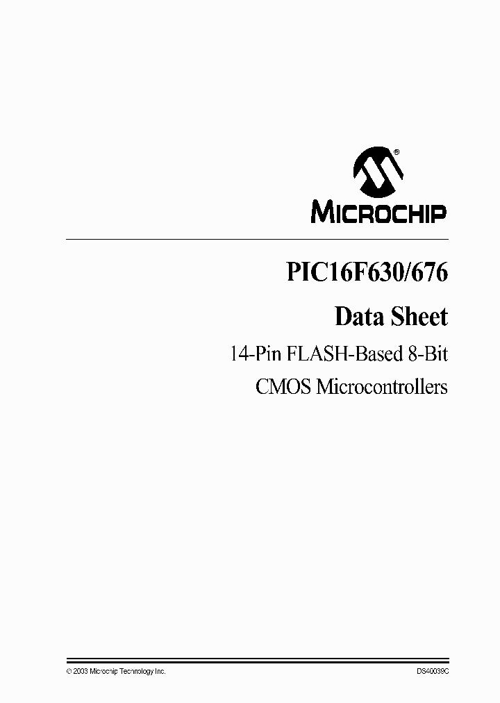 PIC16F630_181626.PDF Datasheet