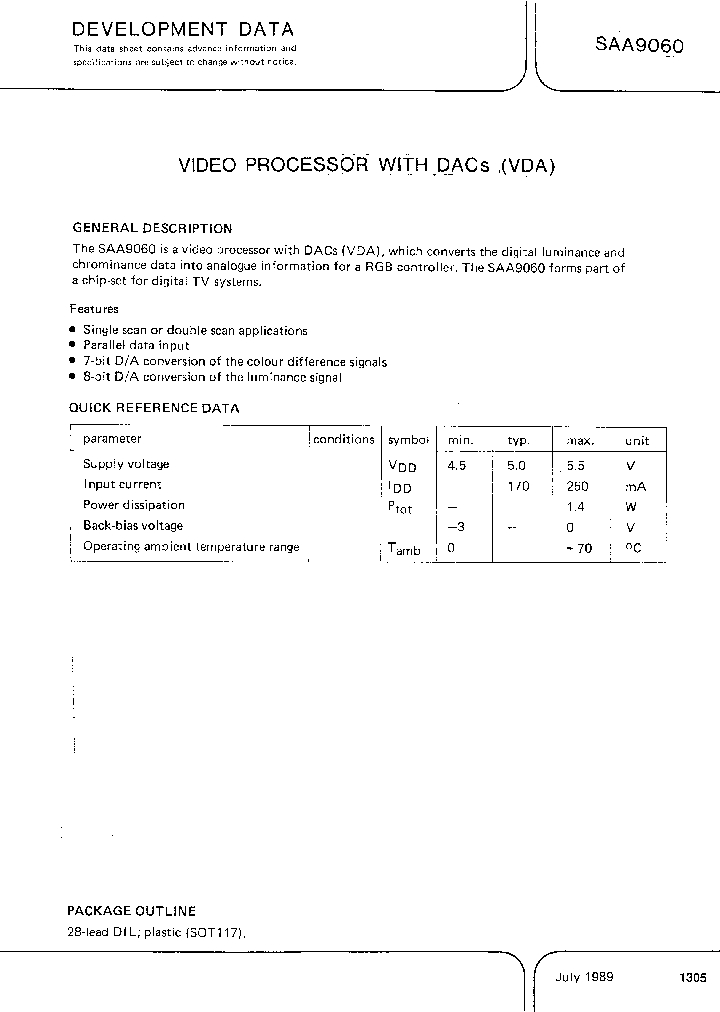 SAA9060_221670.PDF Datasheet