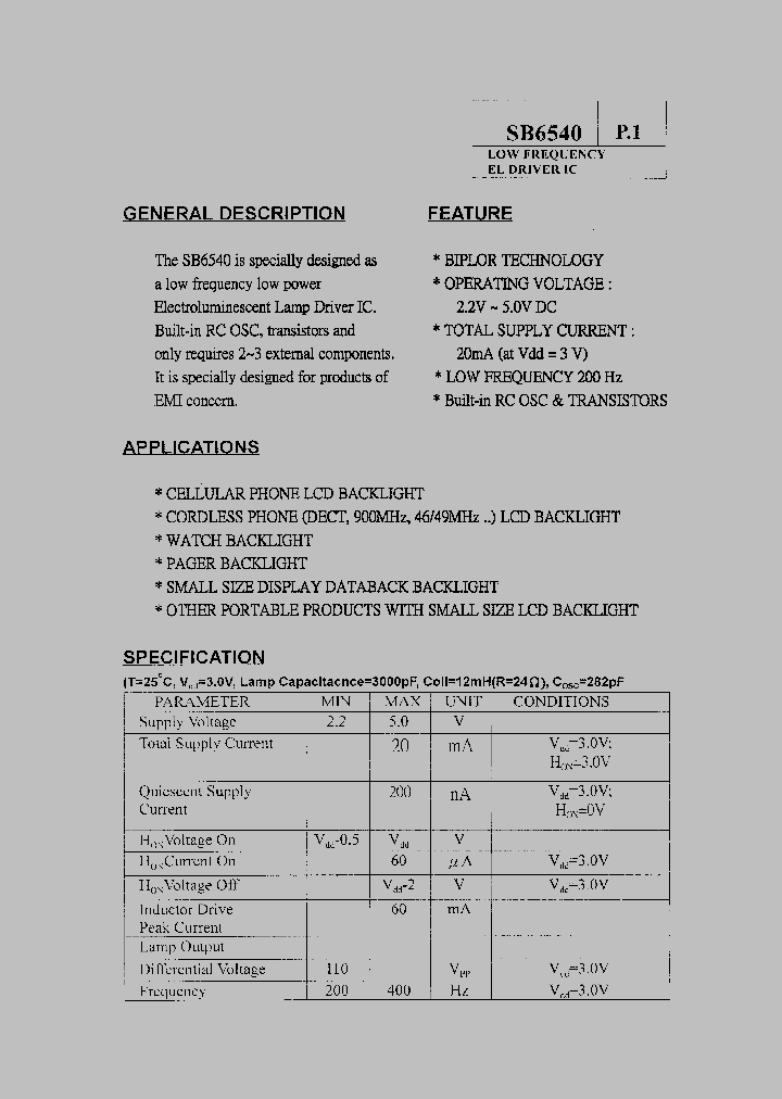 SB6540_233474.PDF Datasheet