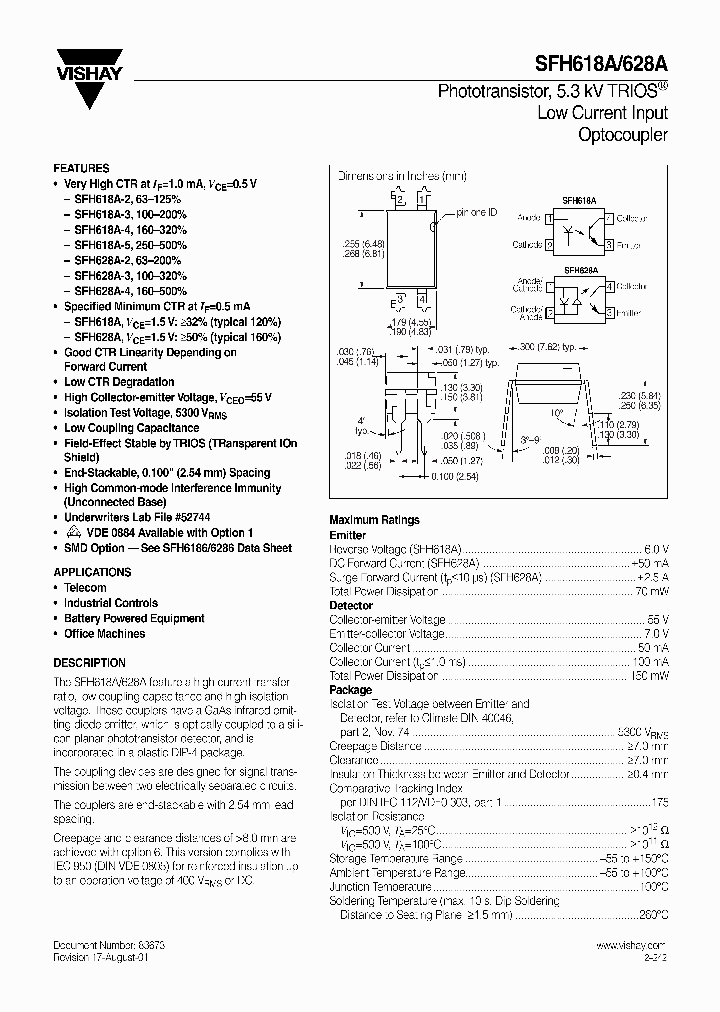 SFH618-4_248743.PDF Datasheet