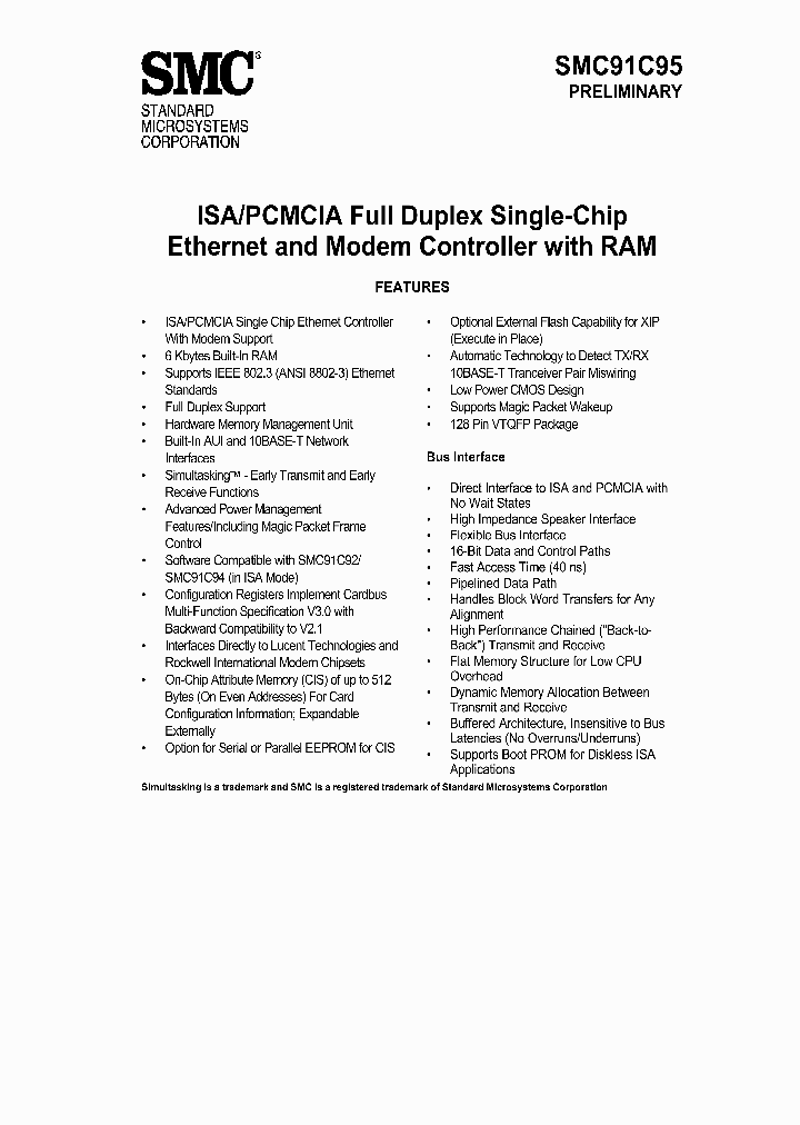 SMC91C95_250450.PDF Datasheet
