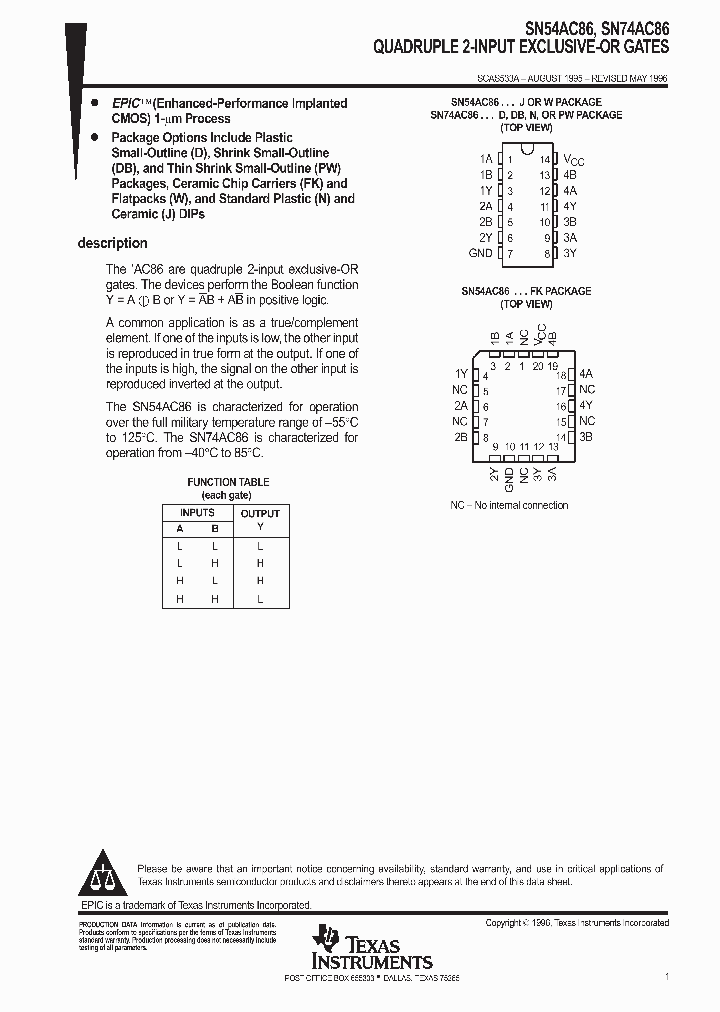 SN74AC86_259649.PDF Datasheet